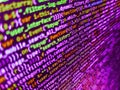 Programming code abstract technology background of software developer and Computer script. Programming Coding with editor colorful Royalty Free Stock Photo