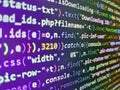 Programming code abstract technology background of software developer and Computer script. Computer. Search engine optimization Royalty Free Stock Photo