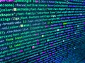 Programming code abstract technology background of software developer and Computer script. Laptop screen show abstract computer Royalty Free Stock Photo