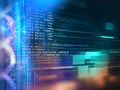 Programming code abstract technology background of software developer and Computer script