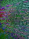 Programming code abstract technology background of software developer and Computer script. Shallow Depth of Field effect. Screen Royalty Free Stock Photo