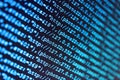 Programming code abstract technology. Digital binary data on computer screen. IT specialist workplace. Royalty Free Stock Photo