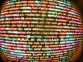 Programming code abstract technology. Web site codes on computer monitor. Creative focus effect. Big data concepts working in Royalty Free Stock Photo