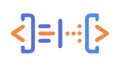 Programming Code Brackets, Digital Development Symbol, vector design Generative AI Royalty Free Stock Photo