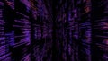 Programming code flowing on black background with 3D effect, seamless loop. Animation. Abstract technological pattern Royalty Free Stock Photo