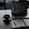 Programming Code on Laptop Screen - Software Development and Technology Concept Royalty Free Stock Photo