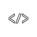 Programming Code line icon
