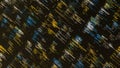 Programming code running over computer screen terminal, hacking concept. Animation. Diagonal columns of digital written Royalty Free Stock Photo
