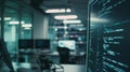 Programming Code on Screen in Contemporary Tech Office Workspace Royalty Free Stock Photo