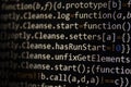 Programming code screen of software developer. Computer Royalty Free Stock Photo