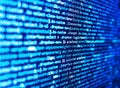 Programming code screen of software developer. Developing programming and coding technologies. Software developer programming code Royalty Free Stock Photo