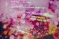 Programming code typing. Source code close-up. Programmer working on computer screen. Real software development code. Cyber space Royalty Free Stock Photo