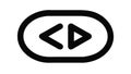 Programming Coding Angle Bracket Tag Symbol, vector design Generative AI Royalty Free Stock Photo