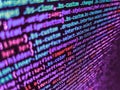 Programming Coding with editor colorful themes. Developer working on program codes. Modern technology background. HTML5 concept Royalty Free Stock Photo