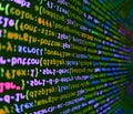 Programming Coding with editor colorful themes. Information technology website coding standards for web design. Data bits computer