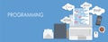 Programming Coding Flat Concept Vector