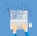 Programming Coding Flat Concept Vector