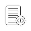 Programming Coding Icon - Document File Icon Royalty Free Stock Photo