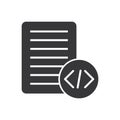 Programming Coding Icon - Document File Icon Royalty Free Stock Photo