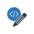 Programming Coding Icon - Edit Icon Royalty Free Stock Photo