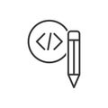 Programming Coding Icon - Edit Icon Royalty Free Stock Photo