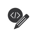 Programming Coding Icon - Edit Icon Royalty Free Stock Photo