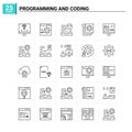 25 Programming And Coding icon set. vector background Royalty Free Stock Photo