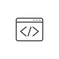 Programming, coding line icon Royalty Free Stock Photo