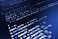 Programming coding source code screen. Royalty Free Stock Photo
