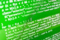 Programming coding source code screen. Royalty Free Stock Photo