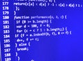 Programming coding source code screen.