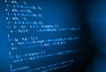 Programming coding source code screen. Royalty Free Stock Photo