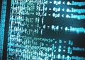 Programming coding source code screen. Royalty Free Stock Photo
