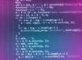 Programming coding source code screen. Royalty Free Stock Photo