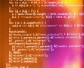 Programming coding source code screen. Royalty Free Stock Photo