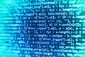 Programming coding source code screen. Royalty Free Stock Photo