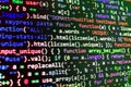 Programming coding source code screen. Royalty Free Stock Photo