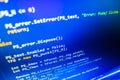Programming coding source code screen. Royalty Free Stock Photo