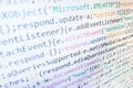 Programming coding source code screen. Royalty Free Stock Photo