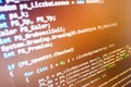 Programming coding source code screen. Royalty Free Stock Photo