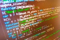 Programming coding source code screen. Royalty Free Stock Photo