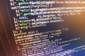 Programming coding source code screen. Royalty Free Stock Photo