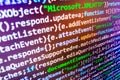 Programming coding source code screen. Royalty Free Stock Photo