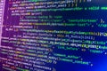 Programming coding source code screen. Royalty Free Stock Photo