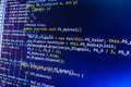 Programming coding source code screen. Royalty Free Stock Photo