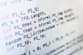 Programming coding source code screen. Royalty Free Stock Photo
