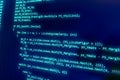 Programming coding source code screen. Royalty Free Stock Photo