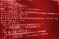 Programming coding source code screen. Royalty Free Stock Photo