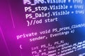 Programming coding source code screen. Royalty Free Stock Photo