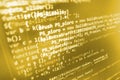 Programming coding source code screen. Royalty Free Stock Photo